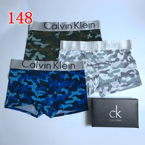 שלישיית בוקסרים של קלווין קליין Calvin Klein צבאי